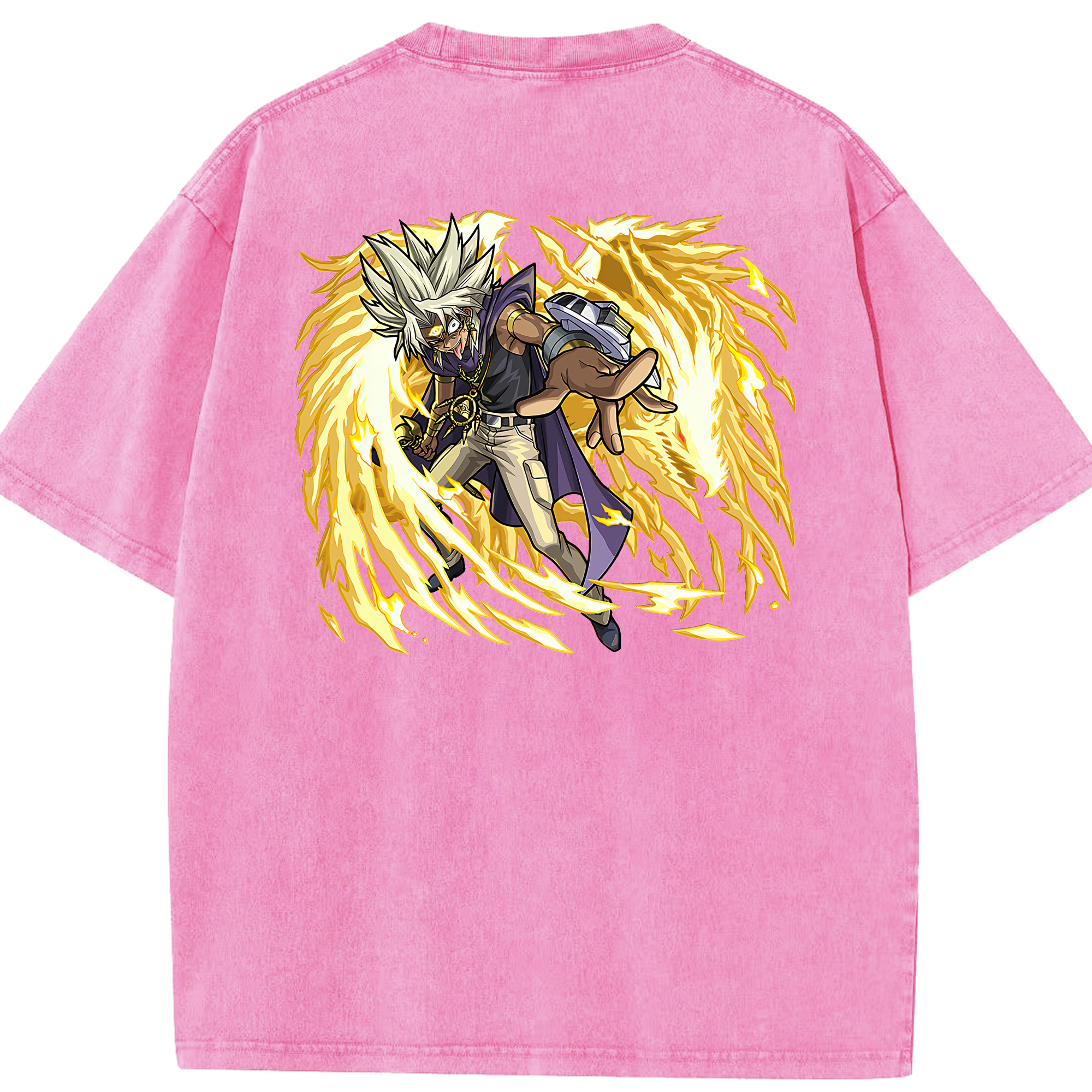 （画像用） 遊☆戯☆王 Yu-Gi-Oh! 綿100% ヴィンテージ風 半袖Tシャツ（背面プリント）